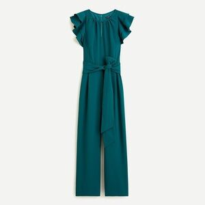 J.Crew Teal Ruffle Jumpsuit (NWT)